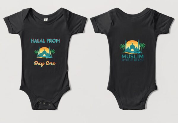 “Halal From Day One” Baby Onesie (2) - Image 2